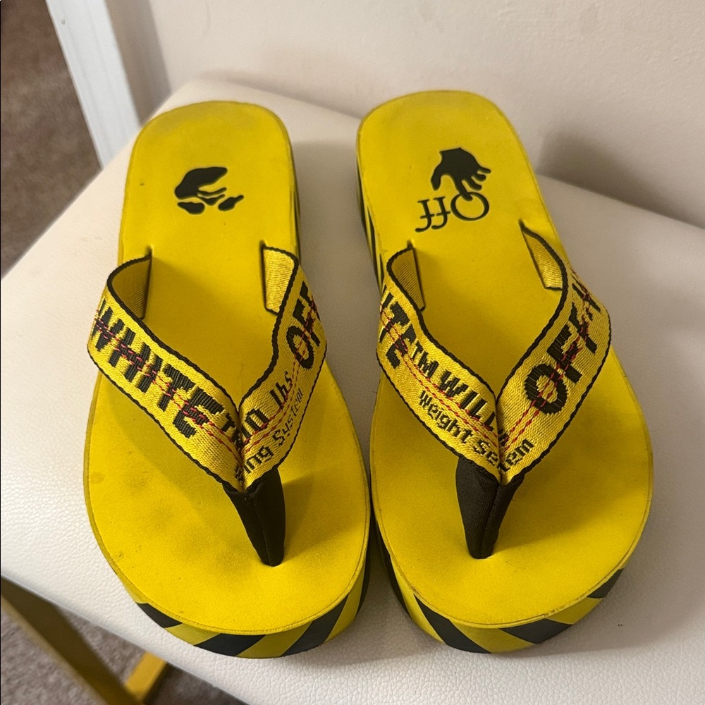 Off-White Vibrant Yellow Sandals